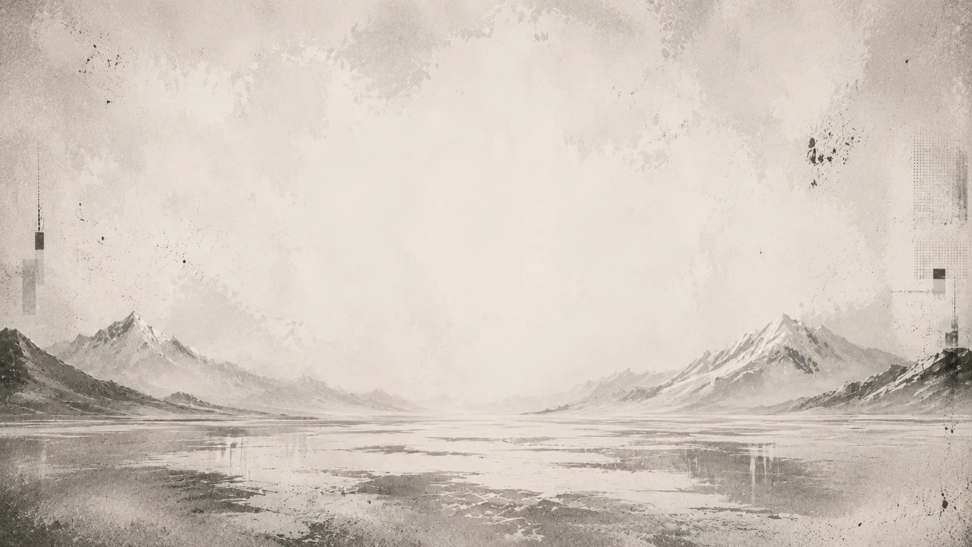 Foggy northern mountain landscape